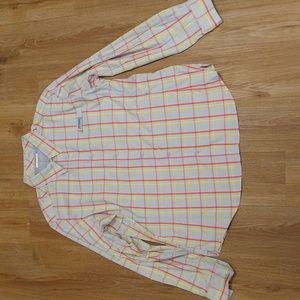 Columbia, grey yellow pink top, size XL, performance fishing gear, used, womens